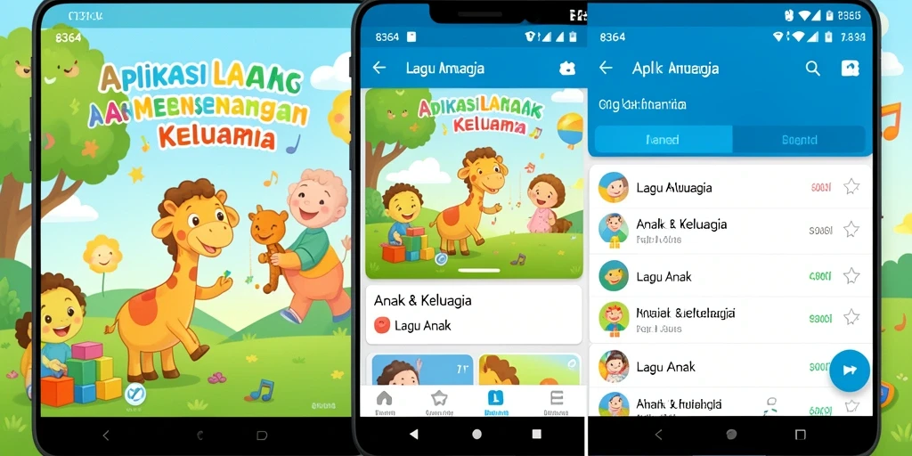 Tampilan antarmuka aplikasi 8364 yang ceria dan penuh warna.