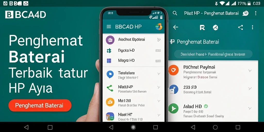 Antarmuka BBCA4D menampilkan fitur penghemat baterai yang intuitif dan efektif.