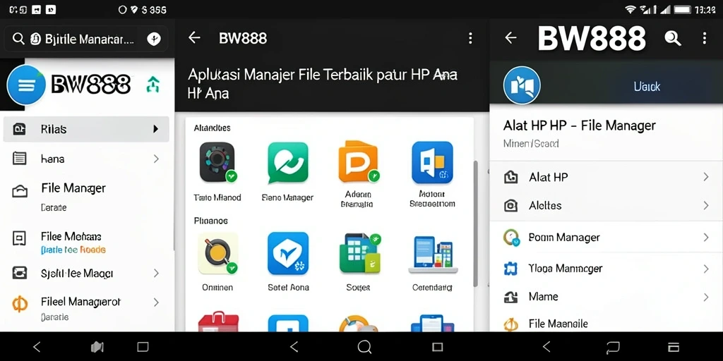 Tampilan antarmuka BW888 yang sederhana dan fungsional.