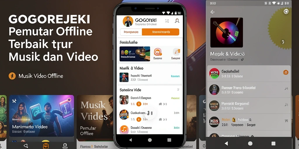 Tampilan antarmuka GOGOREJEKI yang sederhana dan efisien untuk pemutar video offline.