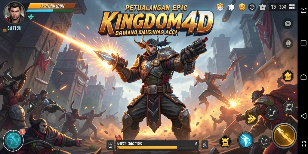 Tampilan antarmuka KINGDOM4D dengan aksi pertarungan yang mendebarkan.