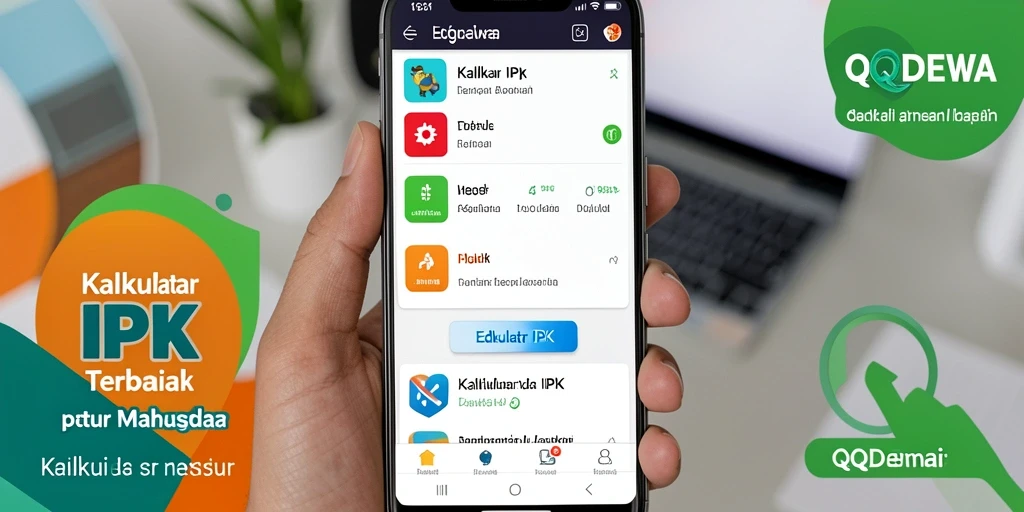 Tampilan antarmuka Kalkulator IPK QQDEWA yang user-friendly.