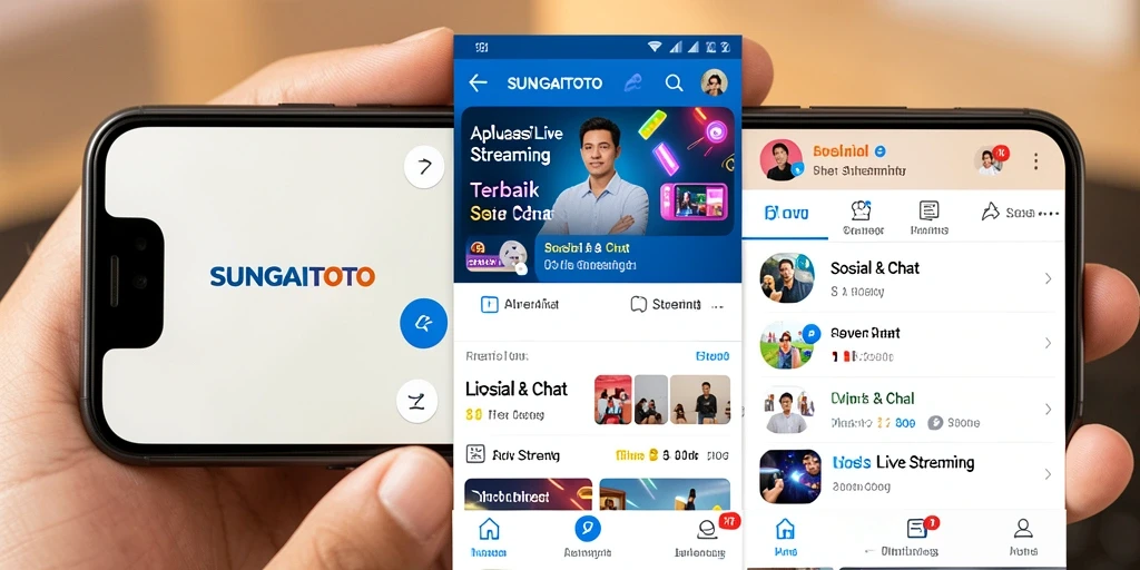 Tampilan antarmuka pengguna SUNGAITOTO saat Live Streaming.