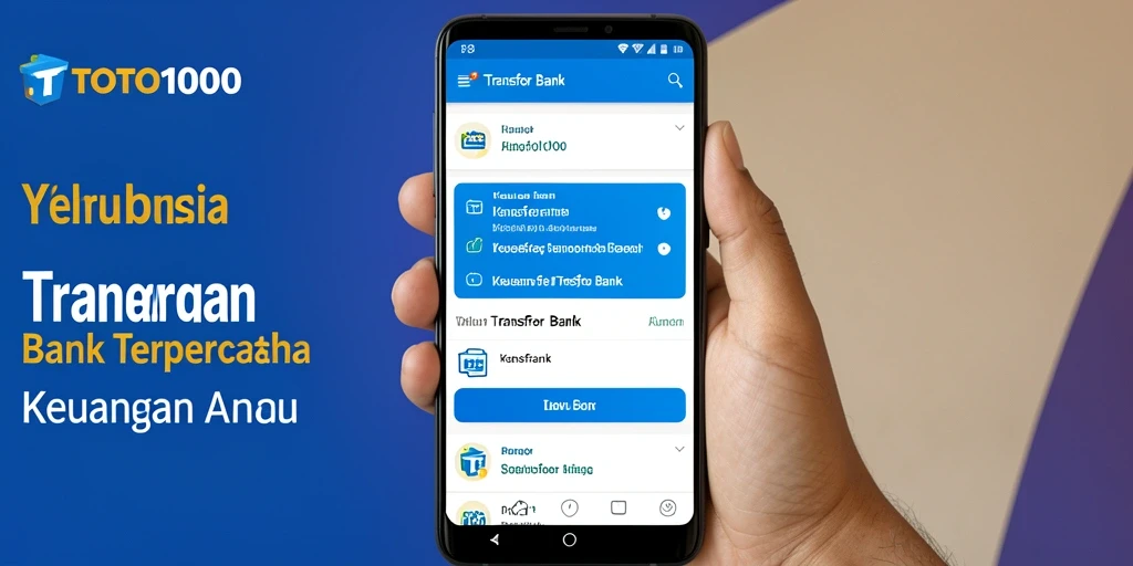 Antarmuka aplikasi TOTO1000 untuk transfer bank yang intuitif dan user-friendly.